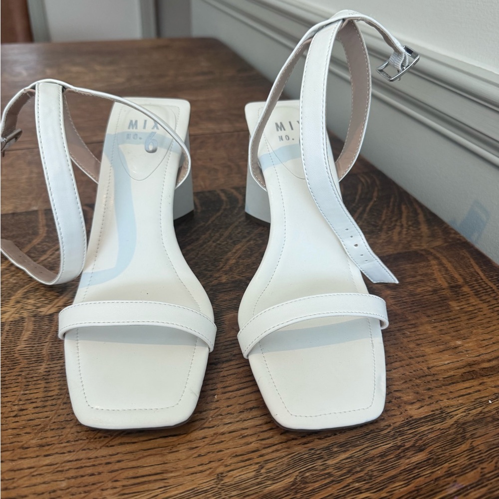 Mix No. 6 White Strappy Sandals
